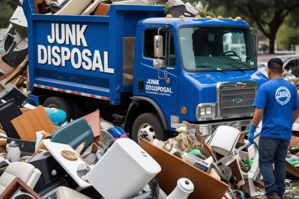 Leonardo_Phoenix_10_A_blue_junk_disposal_truck_is_prominently_1